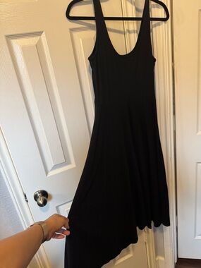a new day Black Asymmetrical Scoop Neck Dress